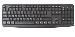 The conventional layout of a Desktop keyboard