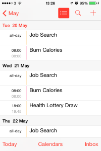 iOS Calendar Agenda view