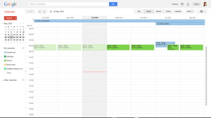 Google Calendar Week view