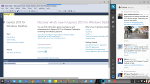 Microsoft Visual Studio Express 2013 Windows Desktop Edition running on Chrome OS via Chrome Remote Desktop