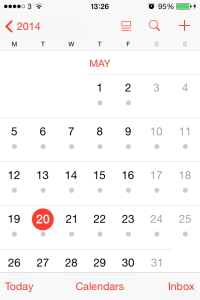iOS Calendar Month view
